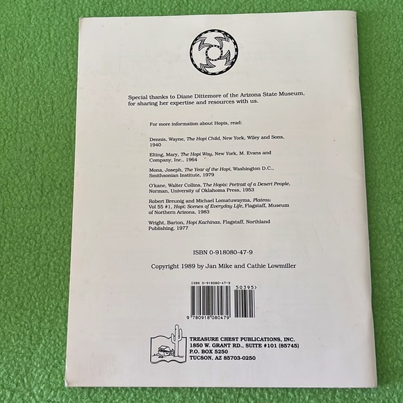 Kachi A Hopi Girl Paper Doll Book To Read, Color and Cut by Jan Mike - Picture 2 of 12